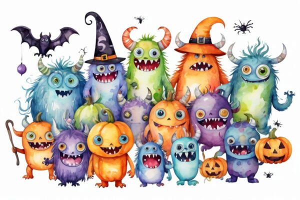 Freundliche Halloweenmonster